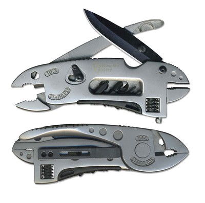 Cattleman Ranch Hand Multi Tool Cast Stainless Steel w/ 6 Functions 4 ¾'' Long.