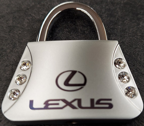 Lexus Swarovski Crystal Purse Key Ring Clear Keychain