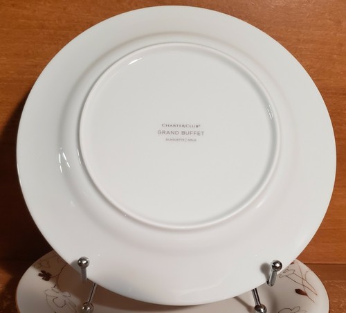 Charter Club GRAND BUFFET GOLD (SILHOUETTE) Salad plate set of 4, 9 1/4" - Picture 11 of 12