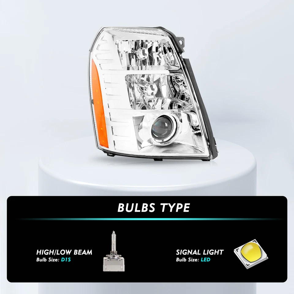 Faro lateral derecho pasajero para Cadillac Escalade 2007-2014 faro luz derecha Foto 2 de 4