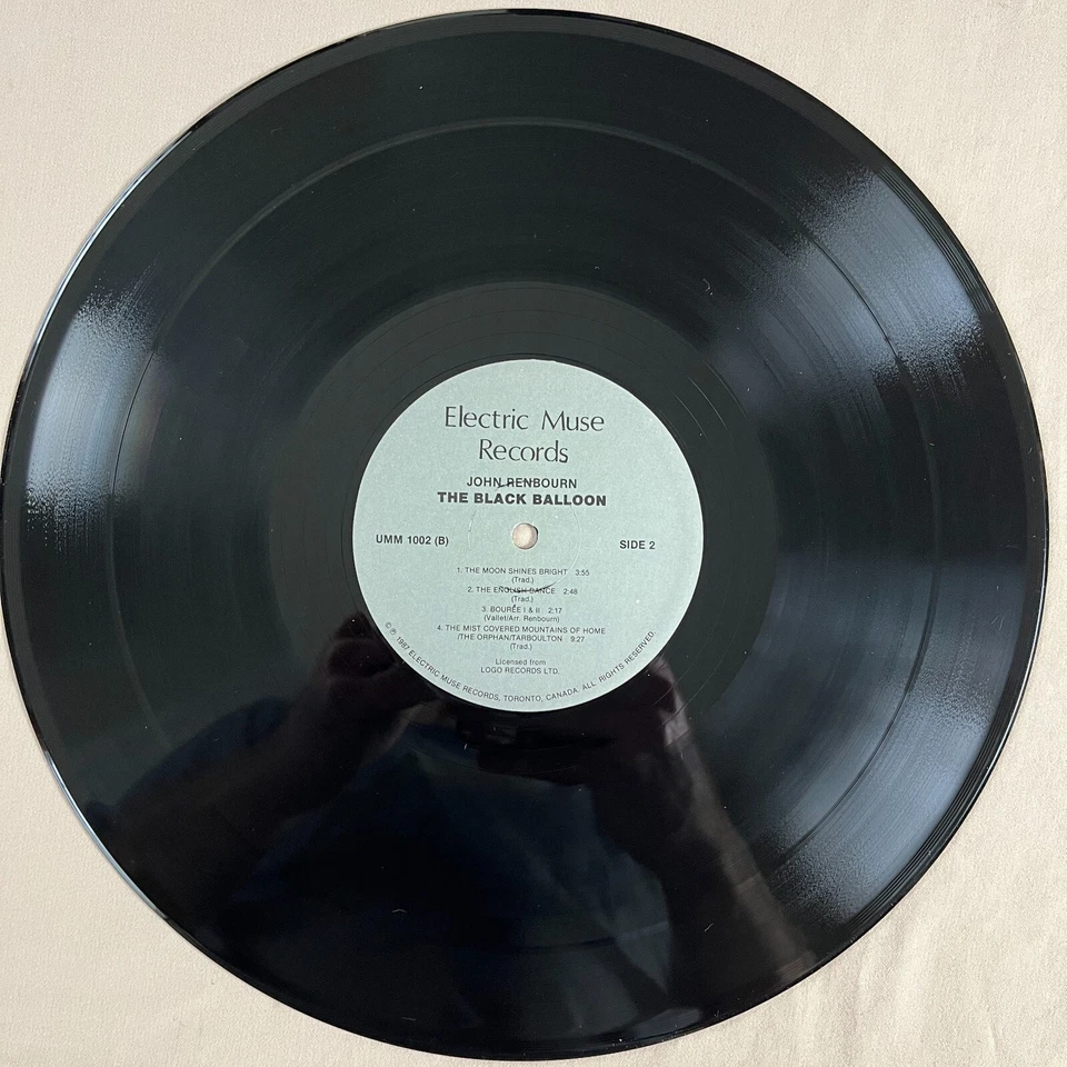 JOHN RENBOURN The Black Balloon 1986 Vinyl LP Electric Muse UMM 1002 - VG+ Foto 4 de 4
