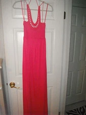 NWT Women's Juicy Couture Coral Maxi Dress P Petitie Small $298