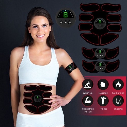 EMS Muscle Stimulator Toner ABS Abdominal Trainer Body Power Fitness Massager - Picture 4 of 14