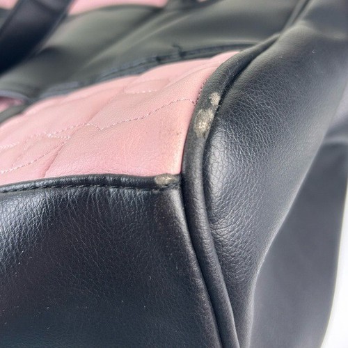 Luv Betsey By Betsey Johnson Cat Quilted Duffel Travel Large Bag Pink Flaws READ - Picture 9 of 16