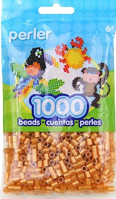 1000 Perler Gold  Color Iron On Fuse Beads: 80-19085