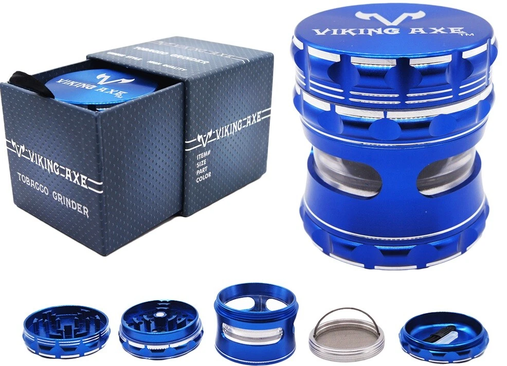 2.5" 5 PC Herb Spice Crusher Smoke Tobacco Grinder Large Storage W/ Gift Box BL
Opens in a new windo