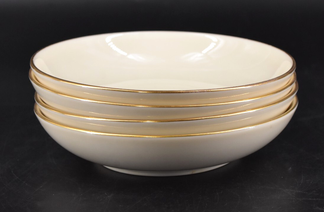 Set Of 4 Vintage Lenox “Special” Ivory 5" Berry Dessert Porcelain Bowls 24K