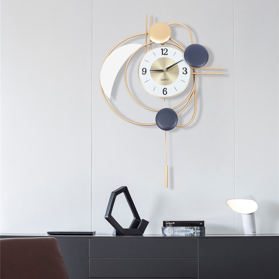 Inspired Modern Wall Clock Nordic Metal Hanging Clocks 3D Mute Design ...