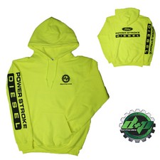 X-LARGE Yellow DPP Ford powerstroke diesel Hoodie hooded sweatshirt long sleeve