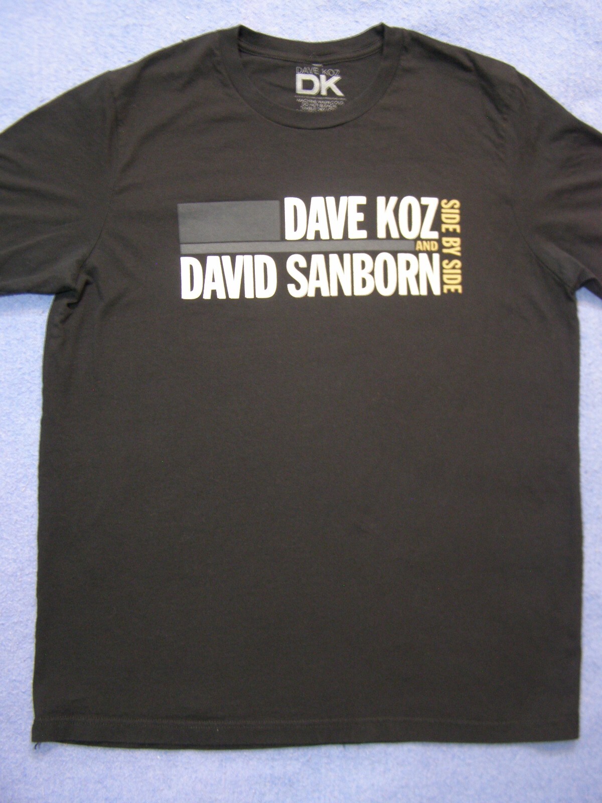 SALE Dave Koz and David Sanborn Side by Side Concert Tour T-Shirt Black Shirt