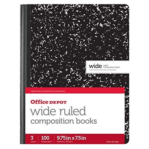 Composition Book Lot of 3 College Rule Staples Office Depot - Picture 1 of 3