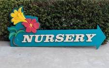 VTG OSH ORCHARD SUPPLY HARDWARE NURSERY GARDEN DOUBLE SIDED SIGN 7 FEET LONG 