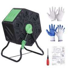 Cubo de compost de 18,5 galones vaso de compost de una sola cámara jardín exterior
