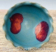 6.8" Marked Old China Jun Kiln Porcelain Dynasty Palace Lace Speckle Bowl Bowls