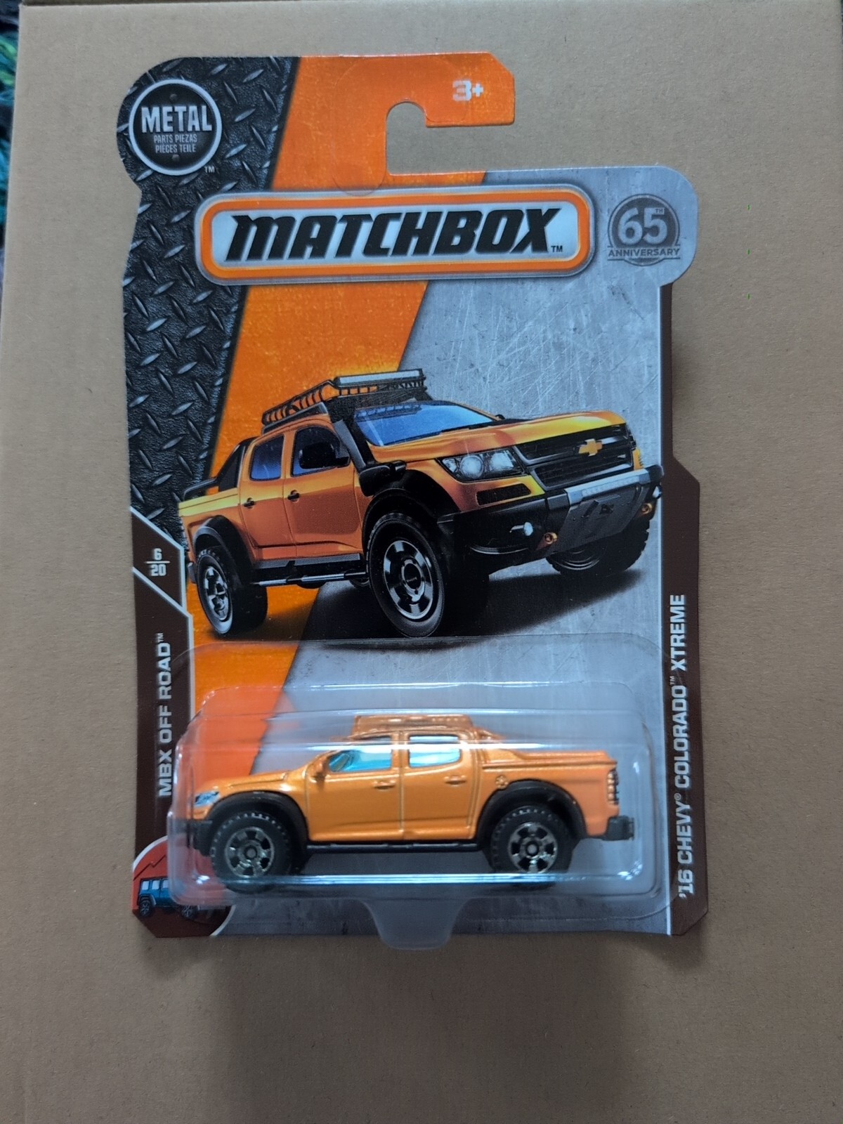 2017 Matchbox 92/125 MBX Off Road 6/20 '16 CHEVY COLORADO XTREME Yellow w/6Spoke