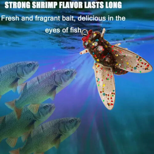 40pcs 12mm Bionic Fly Fishing Bait, Color Small Fly Hook Fly Fishing Bait UK - Picture 5 of 17