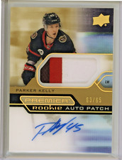 2021/22 UD PREMIER Parker Kelly GOLD PATCH AUTOGRAPH AUTO ROOKIE RC /65 SENATORS