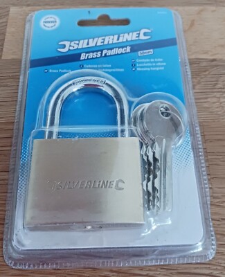 Cadenas Laiton 50mm Silverline MSS04 – Sécurité Robuste Pour Vos Affaires