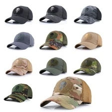 Camouflage Baseball Cap With Skull USA Tactical Operator Army Military Camo Hat