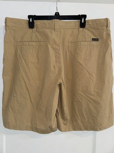 Columbia Shorts khaki Größe 42W 10L Herren hellbraun flach vorne Wandern Golf - Bild 4 von 8