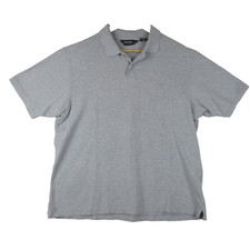 Eddie Bauer Polo Shirt Mens Large Gray Short Sleeve Casual Golf Outdoor Preppy
