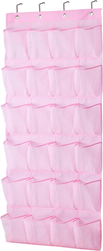 Kids Shoe Organizer Door Hanging Baby Closet Storage Over The Rack Pink - Picture 9 of 11