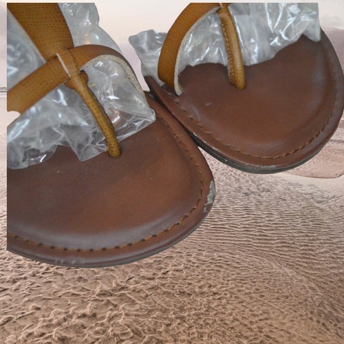 Sandalias de verano para mujer playa bohemia correa al tobillo talla 41 (US 10), bambú 7,5 - Imagen 29 de 35