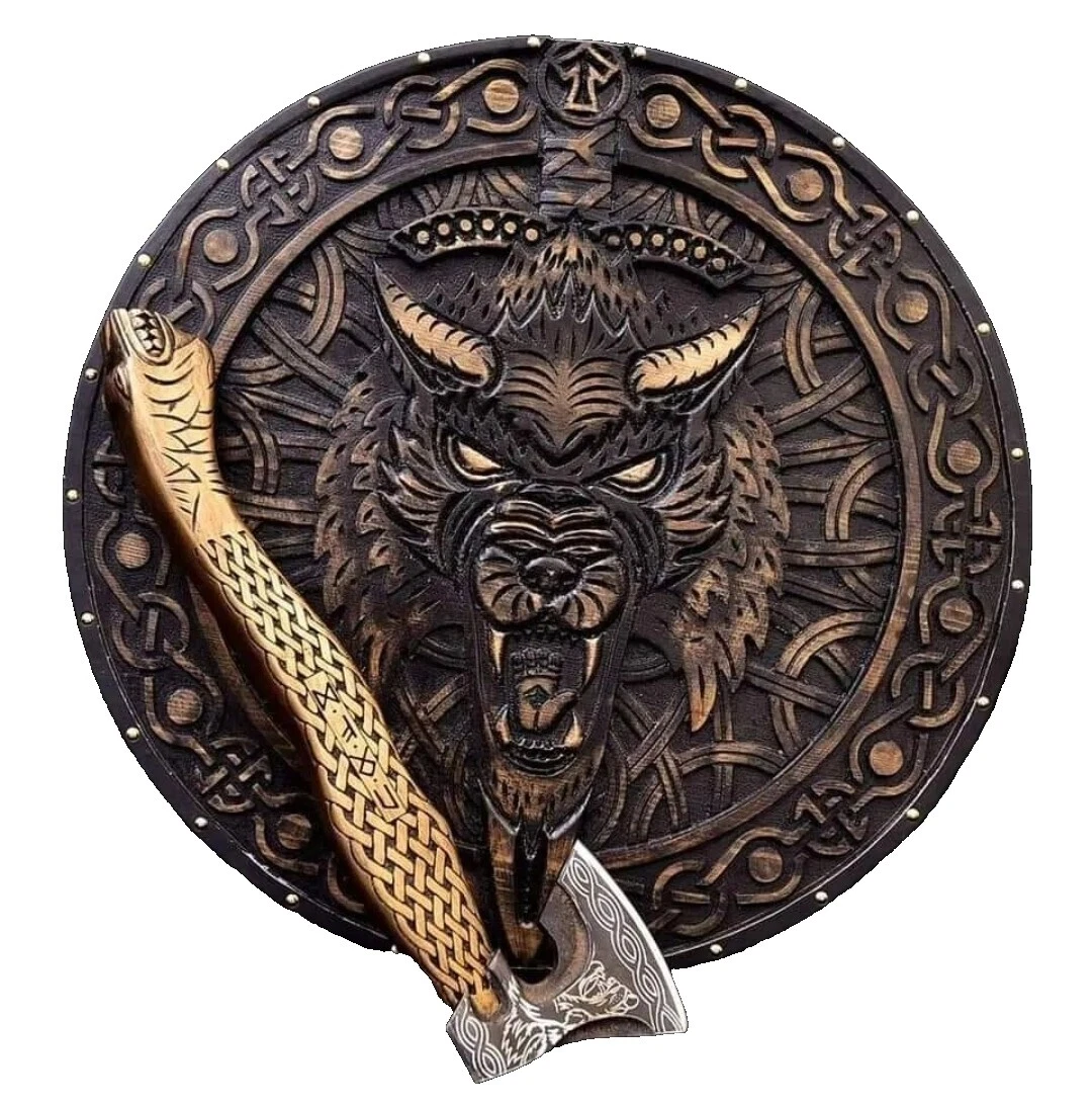 Wood Handle Black Collectible Tactical Axes/Hatchet Heads