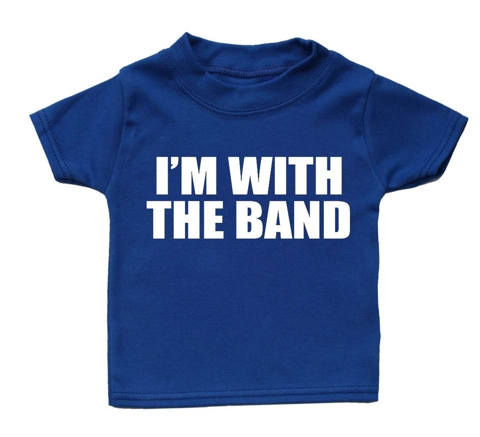 FUNKYTOTZ Im With The Band T Shirt Funny Baby Boy Girl Gift Present Birthday Cute Music