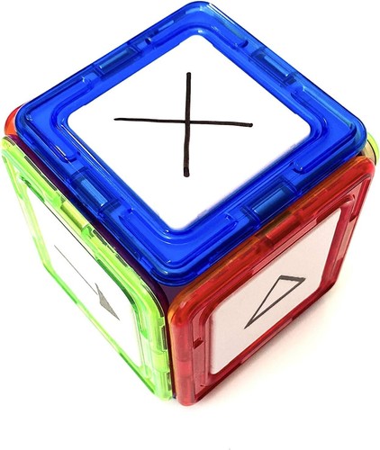 11+ Exams 11 Plus Exams Non-Verbal Reasoning NVR 3D Aid Magnetic Cube Net Kit - Picture 3 of 8