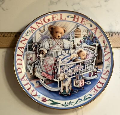 Royal Doulton & Franklin Mint - Teddy's Guardian Angel - Ltd Ed Plate - Gold Rim