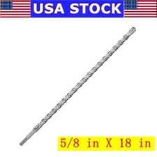 SDS PLUS 4 Cutter  5/8''  X 18''  Rotary Hammer Drill Bit For Concrete Masonry