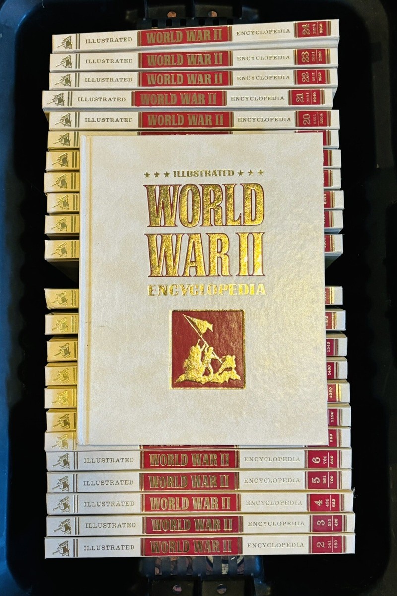 1978 Vintage The Illustrated World War II Encyclopedia 24 Volume