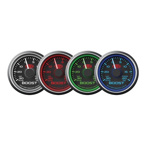 Dual Gauge Pod w/ Black Turbo Boost & Oil Pressure Gauge VY VZ Holden Commodore - Picture 6 of 12
