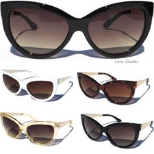 Women's Cat Eye Sunglasses Retro Classic Designer Vintage Fashion Bold Style New