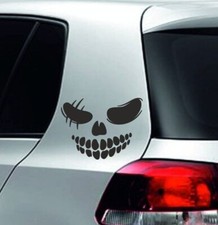 Dämon lächelndes Gesicht Heckscheibe Auto Aufkleber Smile Böse Joker Tuning 140