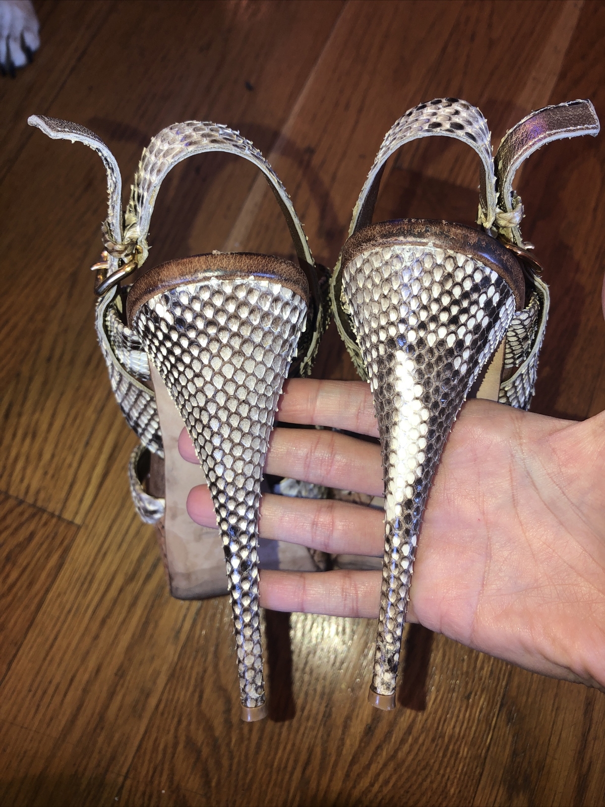 mui mui platform sandals python 8 - image 4