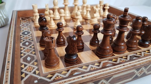 Handmade Chess board, Checkers .Size 16 x 16 x 2 in. Christmas gift - Picture 5 of 11