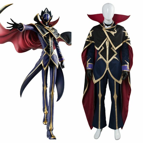 CODE GEASS Lelouch of the RE:surrection Season 3 Zero Cosplay Costume Uniform - Picture 1 of 11