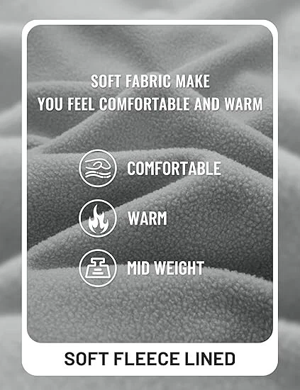 TACVASEN Men's Jackets Winter Fleece Full Zip Military Tactical Jacket 2XL Grey - Image 3 of 4