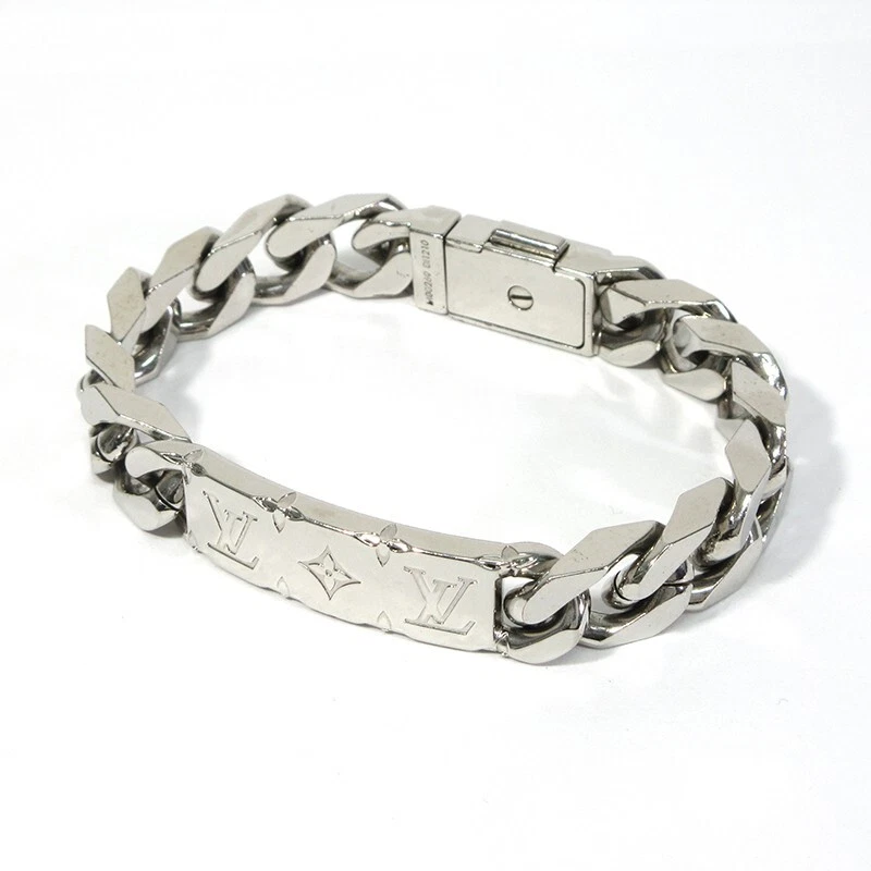 silver lv bracelet