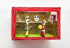 Basketball Game Mexican Day of the Dead Shadow Box Diorama Folk Art Brand New