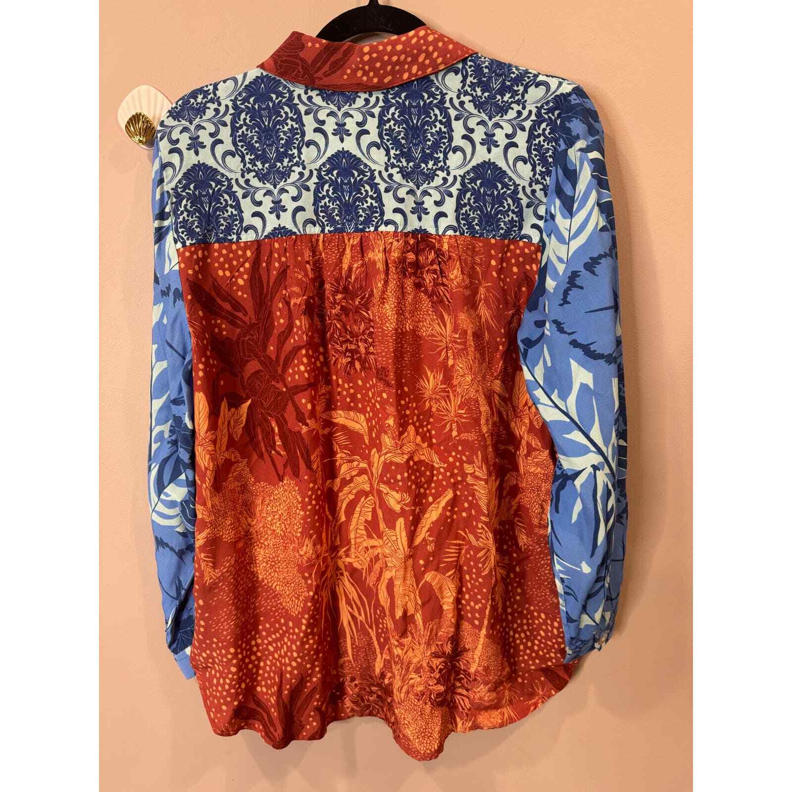 Soft Surroundings Multi Print Button Front Blouse… - image 4