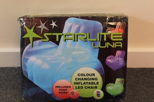 starlite luna colour changing inflatable led chair 700461470618 ebay