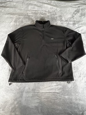 New Balance 1/4 Zip Mens 2XL Black Fleece Performance Wear Preppy Quarter Zip