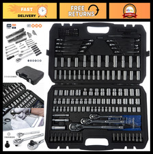 201-piece Mechanics Socket Tool Set - Sae Metric Chrome-vanadium Steel Port