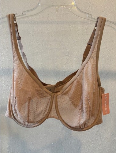 Third love Bra 44C Sheer Underwire NWT Nude Beige Brown