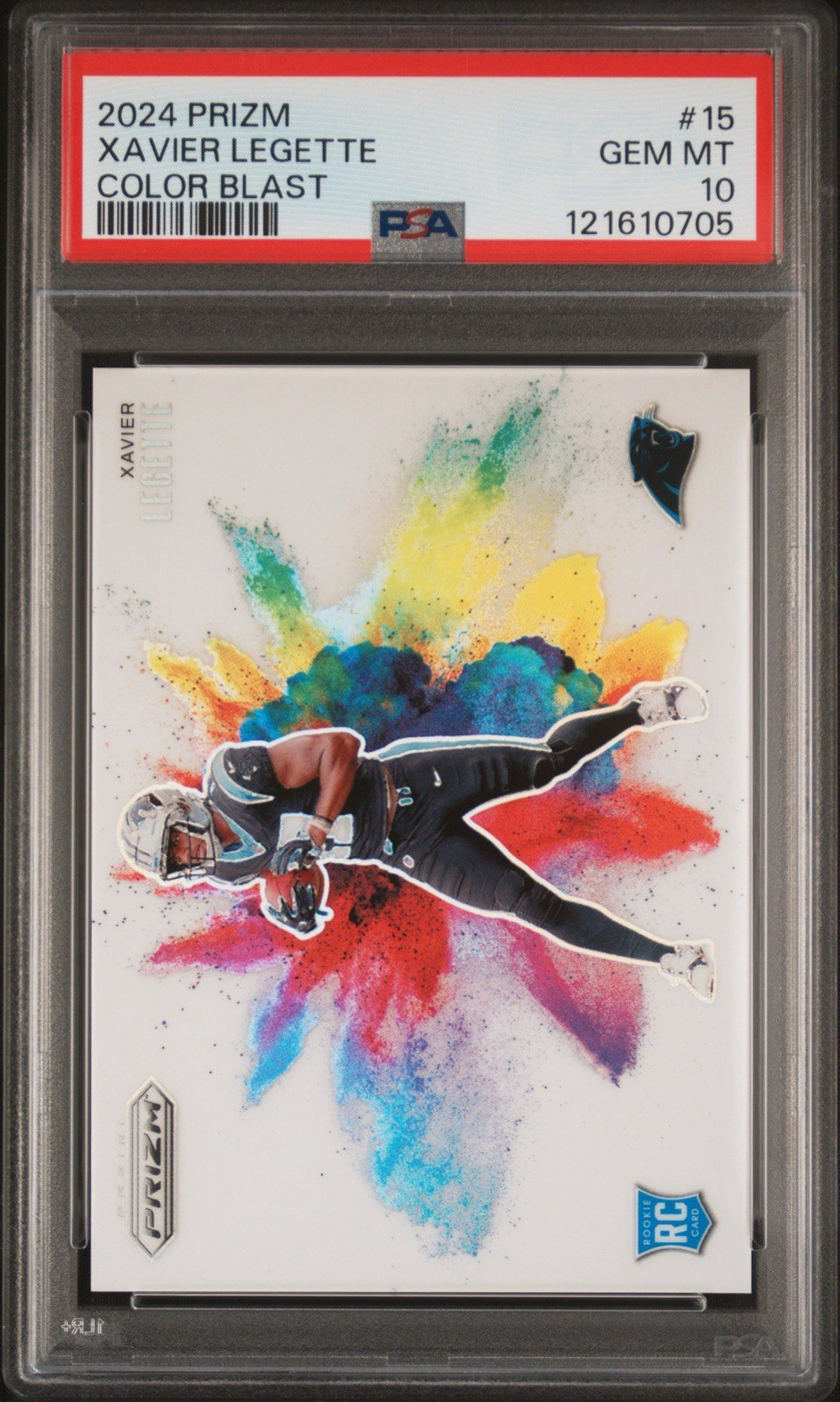 2024 Panini Prizm Color Blast Xavier Legette Psa 10 SSP