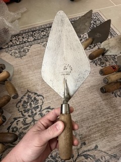 Vintage LH Left Handed J.Tyzack 9.5” Wide Heel Brick Trowel Very Rare