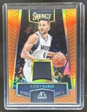 2016-17 Panini Select Ricky Rubio Jersey Orange Prizm #/60 Timberwolves